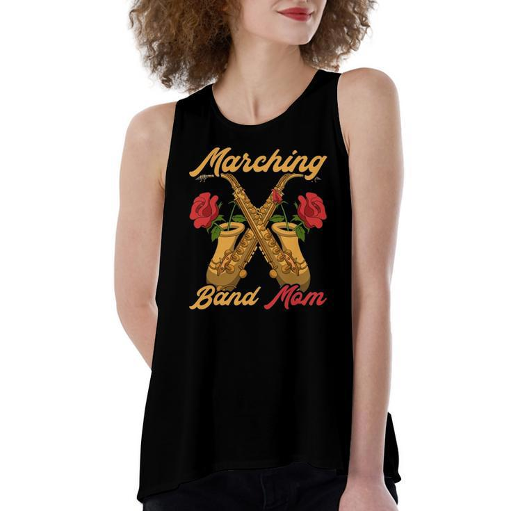 Marching Band Mom Saxophonist Jazz Music Saxophone Women's Loose Tank Top