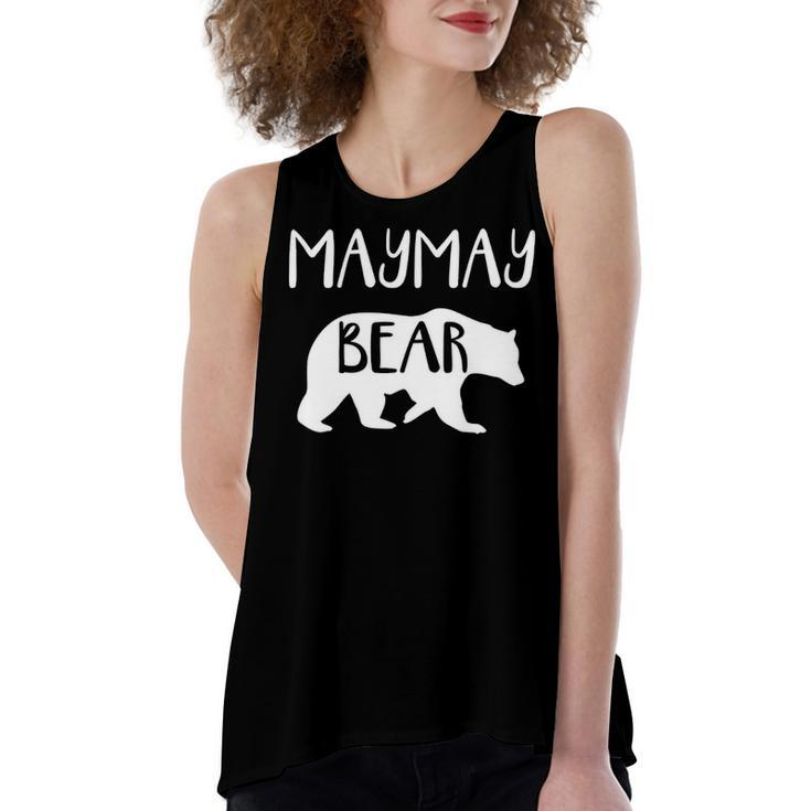 Maymay Grandma Gift   Maymay Bear Women's Loose Fit Open Back Split Tank Top