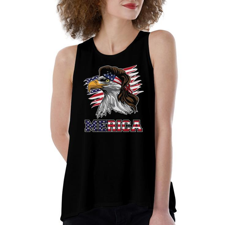 Merica American Bald Eagle Mullet Women's Loose Tank Top