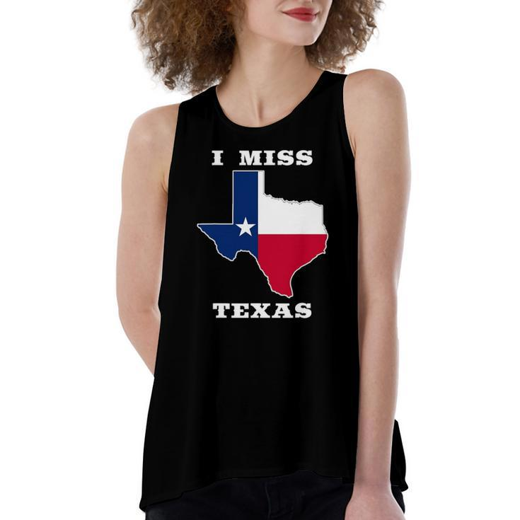 I Miss Texas Texas Flag Women's Loose Tank Top