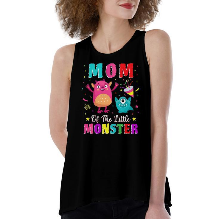 Mom Of The Little Monster Matching Birthday Son Women's Loose Tank Top