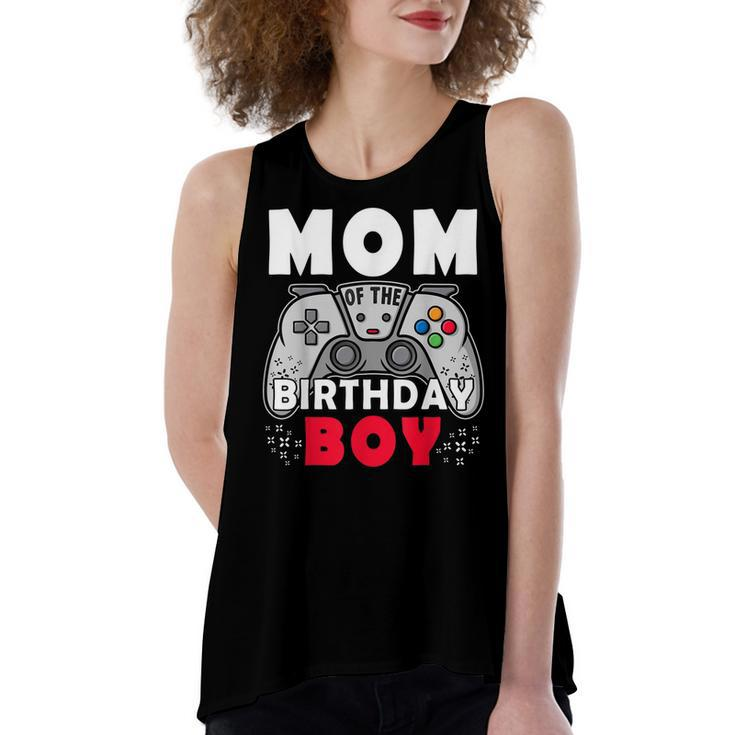 Mom Of The Birthday Boy Time To Level Up Video Game Birthday  Women's Loose Fit Open Back Split Tank Top