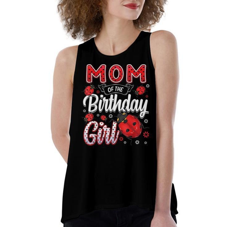Mom Of The Birthday Girl - Family Ladybug Birthday  Women's Loose Fit Open Back Split Tank Top