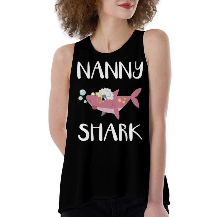 Nanny Grandma Gift   Nanny Shark V2 Women's Loose Fit Open Back Split Tank Top