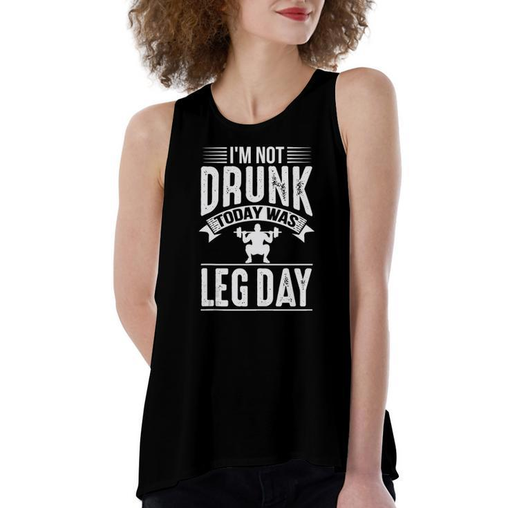 Not Drunk Today Leg Day Workout Enthusiast Christmas Women's Loose Tank Top