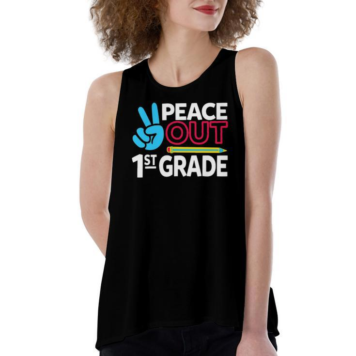 Peace Out 1St Grade Last Day Of School Teacher Girl Boy Women's Loose Tank Top