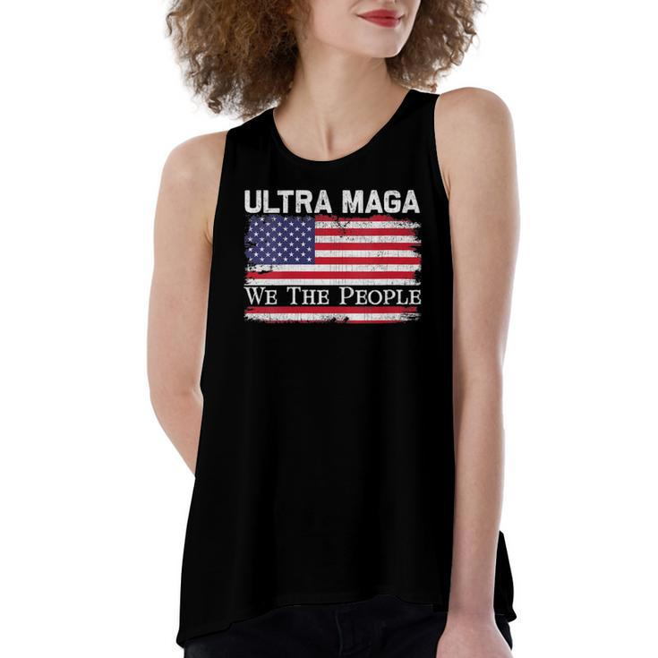 We Are The People And Vintage Usa Flag Ultra Maga Women's Loose Tank Top