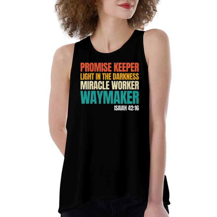 Promise Keeper Miracle Worker Waymaker Christian Faith Women's Loose Tank Top
