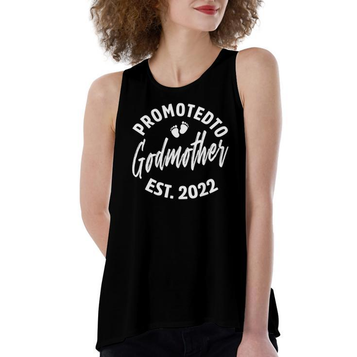 Promoted To Godmother 2022 Pregnancy Best Godmother Women's Loose Tank Top