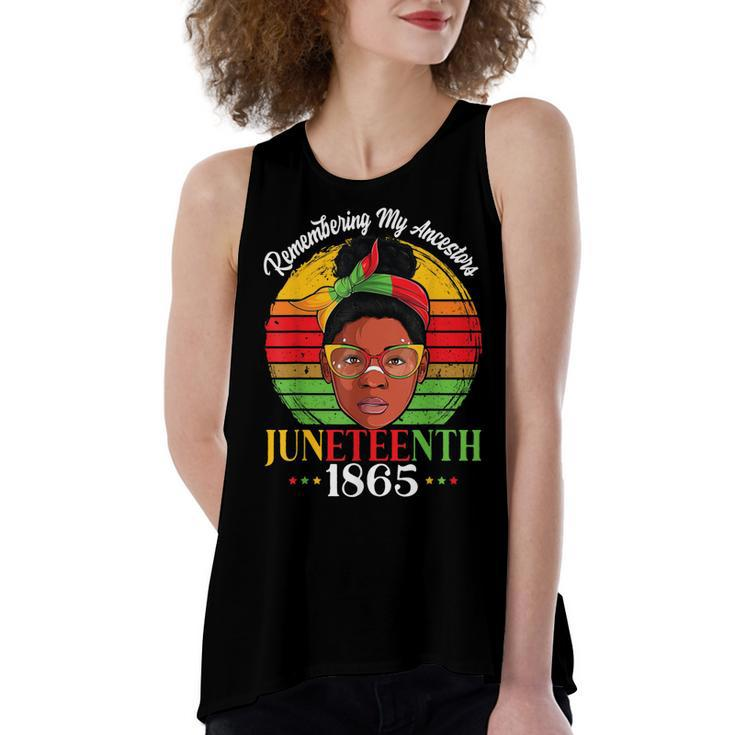 Remembering My Ancestors Juneteenth 1865 Independence Day Women's Loose Tank Top