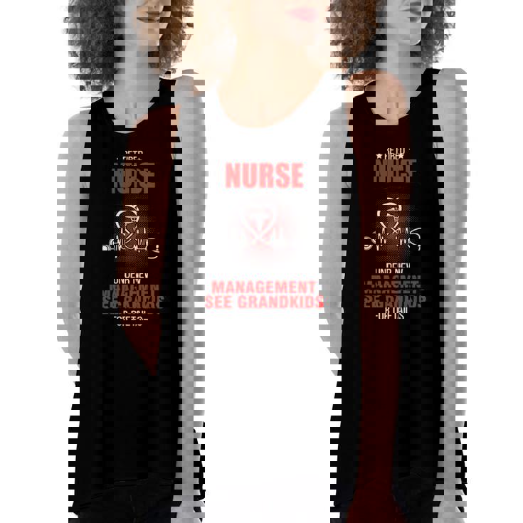 Retired Nurse Under New Management See Grandkids For Nurse Women's Loose Tank Top