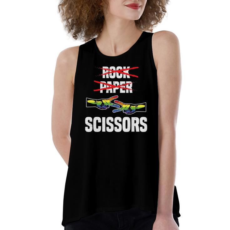 Rock Paper Scissors Lgbt Pride Parade Lesbian Women's Loose Tank Top