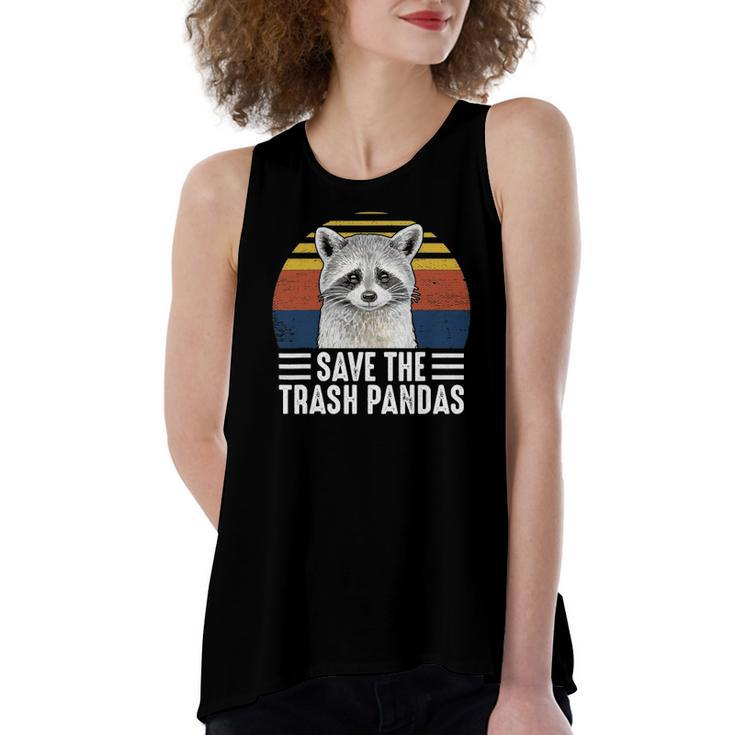Save The Trash Panda Raccoon Lover Women's Loose Tank Top