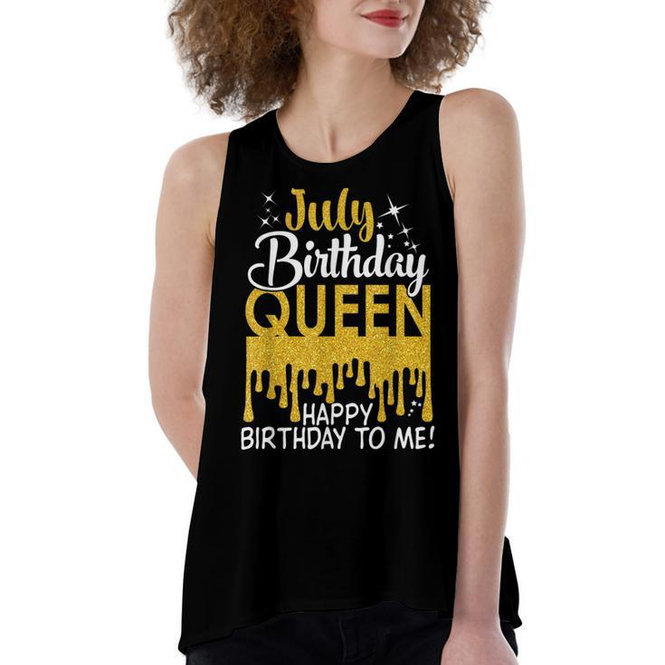 This Queen Was Born In July Happy Birthday To Me July Queen  Women's Loose Fit Open Back Split Tank Top