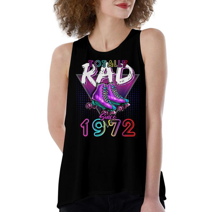 Totally Rad Since 1972 80S 50Th Birthday Roller Skating  Women's Loose Fit Open Back Split Tank Top