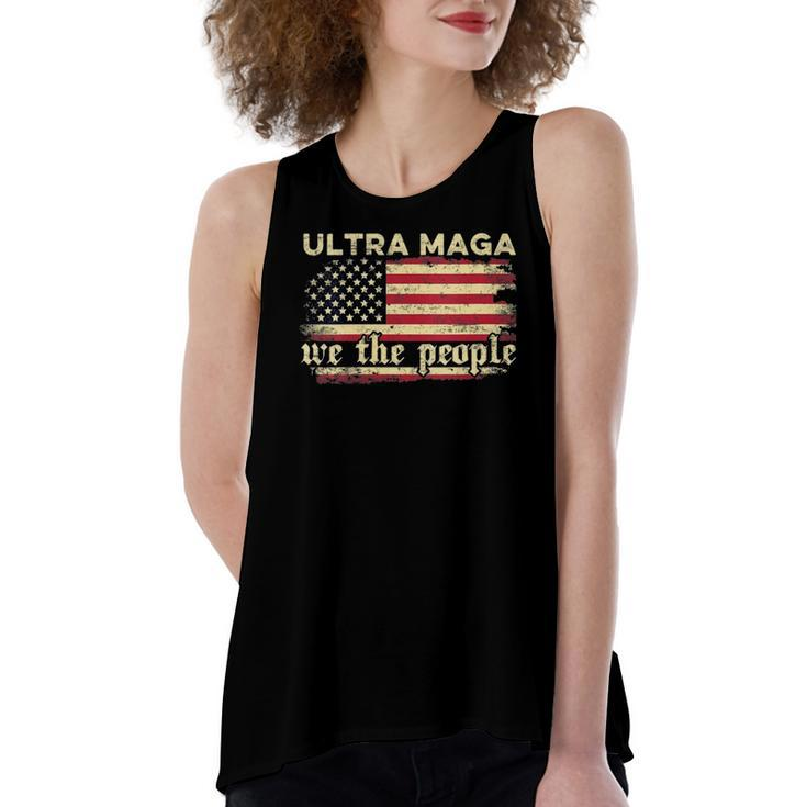 Ultra Maga Vintage American Flag Ultra-Maga Retro Women's Loose Tank Top