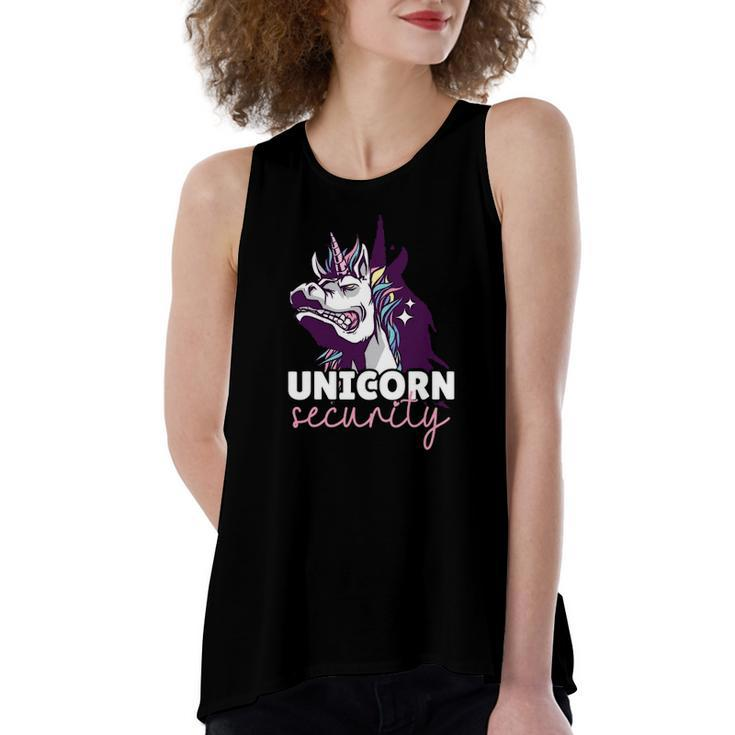 Unicorn For Girls And Woman Unicorn Security Women's Loose Tank Top