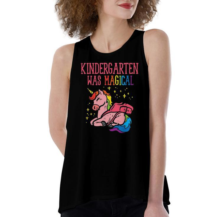 Unicorn Kindergarten Was Magical Last Day Graduation Girls Women's Loose Tank Top
