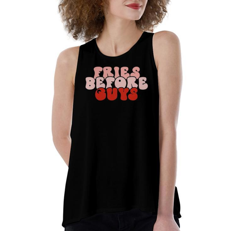 Valentines Day Valentine Fries Before Guys Women's Loose Tank Top