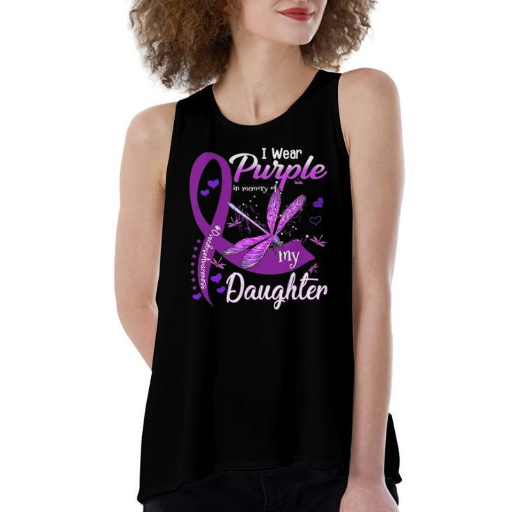 I Wear Purple In Memory For My Daughter Overdose Awareness Women's Loose Tank Top