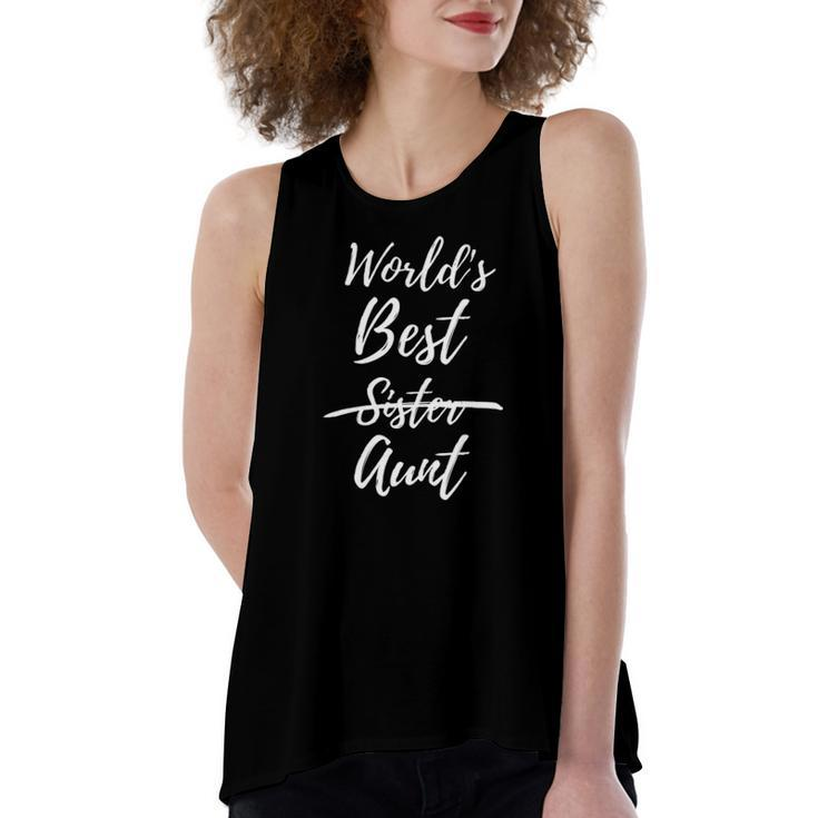 Worlds Best Aunt Sister Baby Announcement Women's Loose Tank Top