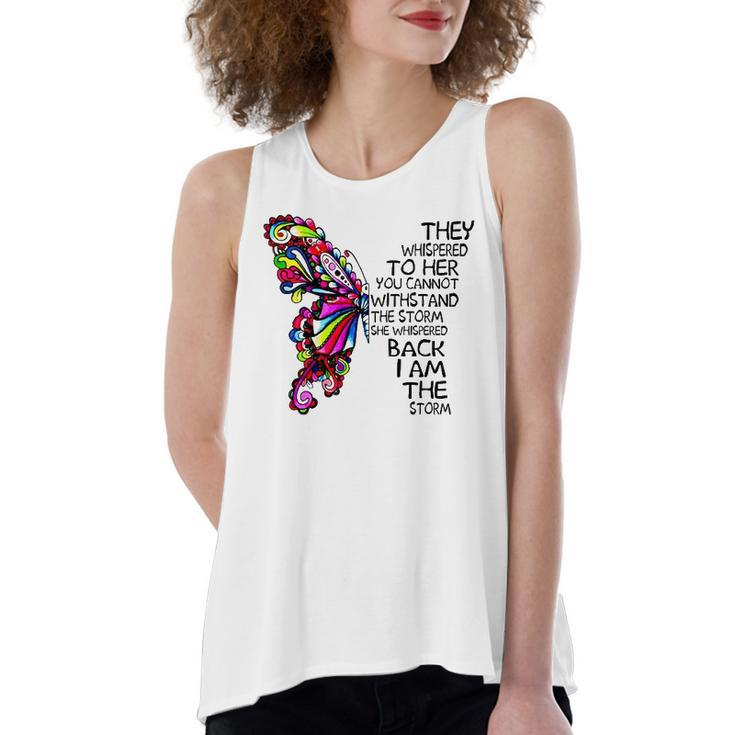 Butterfly She Whispered Back I Am The Storm Women's Loose Tank Top