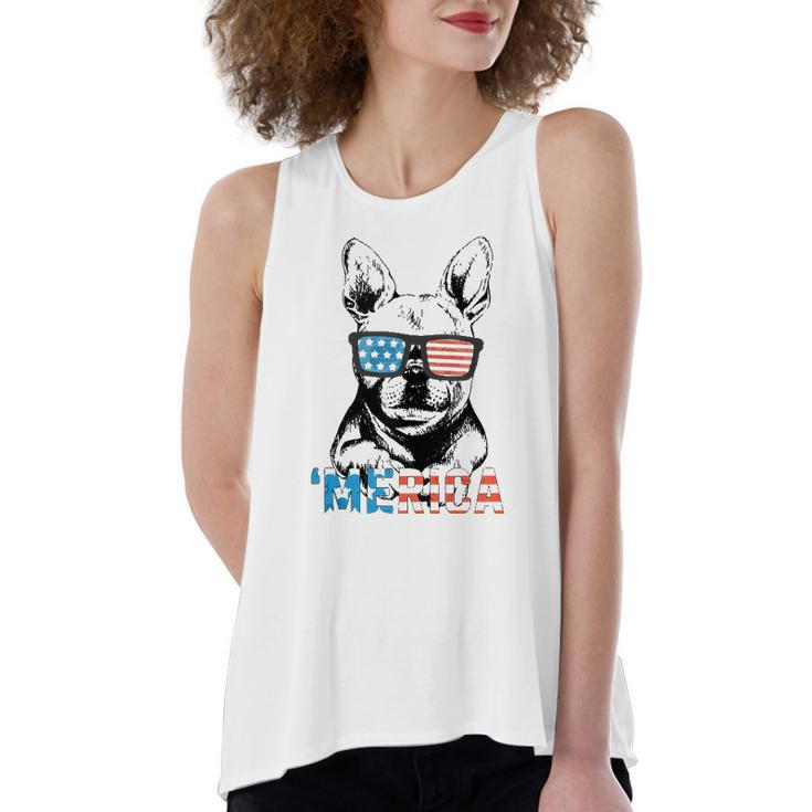 Frenchie Merica Boys Girls Dog Lover 4Th July Women's Loose Tank Top