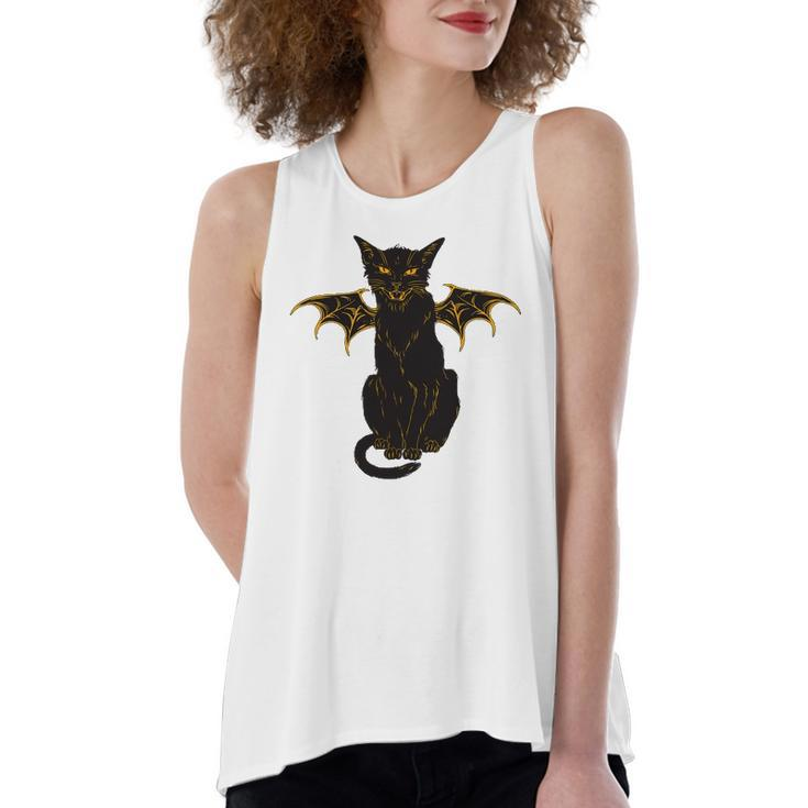 Halloween Black Cat With Wings Boy Girl Women's Loose Tank Top