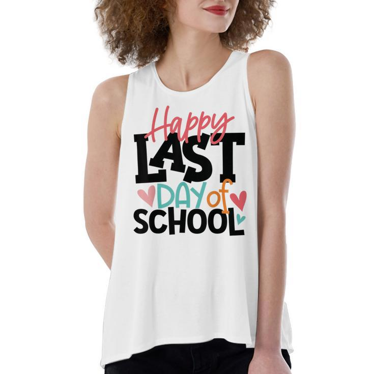Happy Last Day Of School  Funny V3 Women's Loose Fit Open Back Split Tank Top