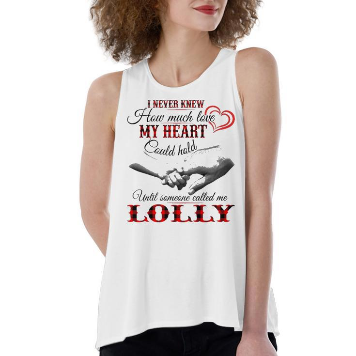 Lolly Grandma Gift   Until Someone Called Me Lolly Women's Loose Fit Open Back Split Tank Top