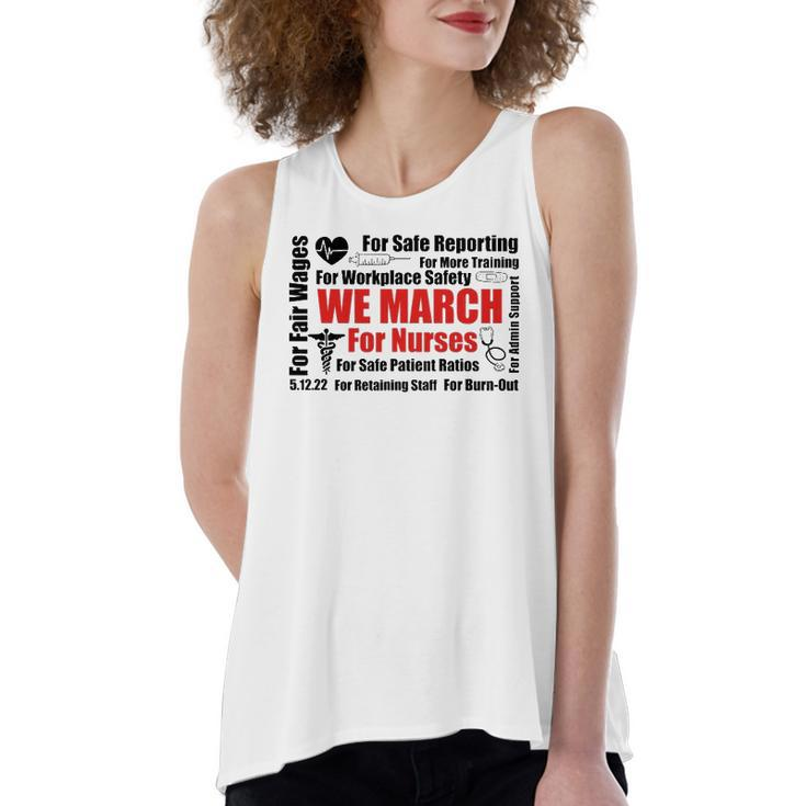 We March For Nurses Rn Nurse Million Nurse March Women's Loose Tank Top