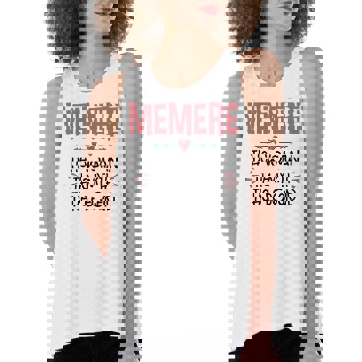 Memere Grandma Gift   Memere The Woman The Myth The Legend Women's Loose Fit Open Back Split Tank Top