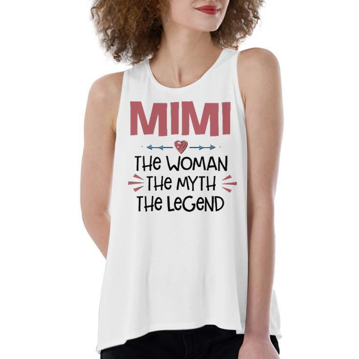 Mimi Grandma Gift   Mimi The Woman The Myth The Legend Women's Loose Fit Open Back Split Tank Top