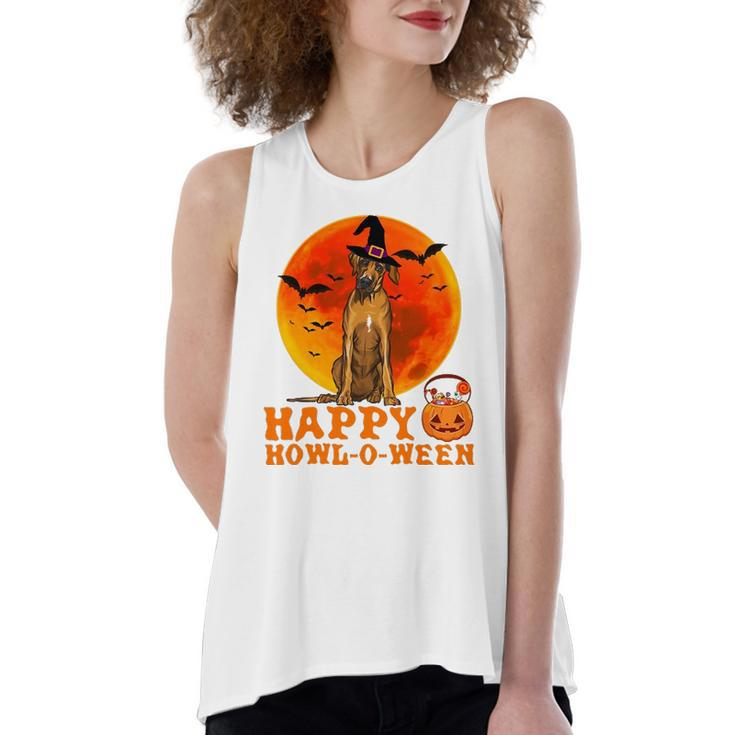 Rhodesian Ridgeback Dog Halloween Happy Howl-O-Ween Women's Loose Tank Top