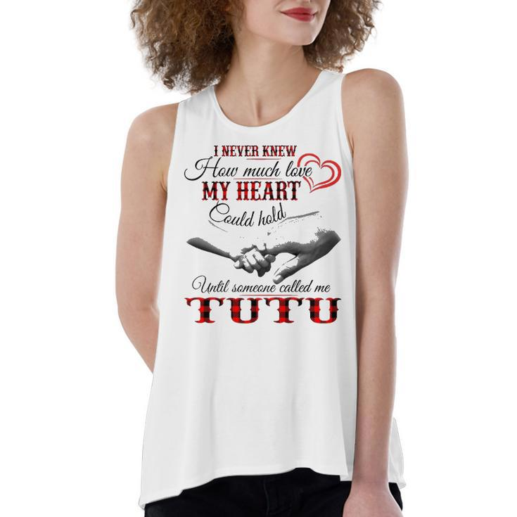 Tutu Grandma Gift   Until Someone Called Me Tutu Women's Loose Fit Open Back Split Tank Top
