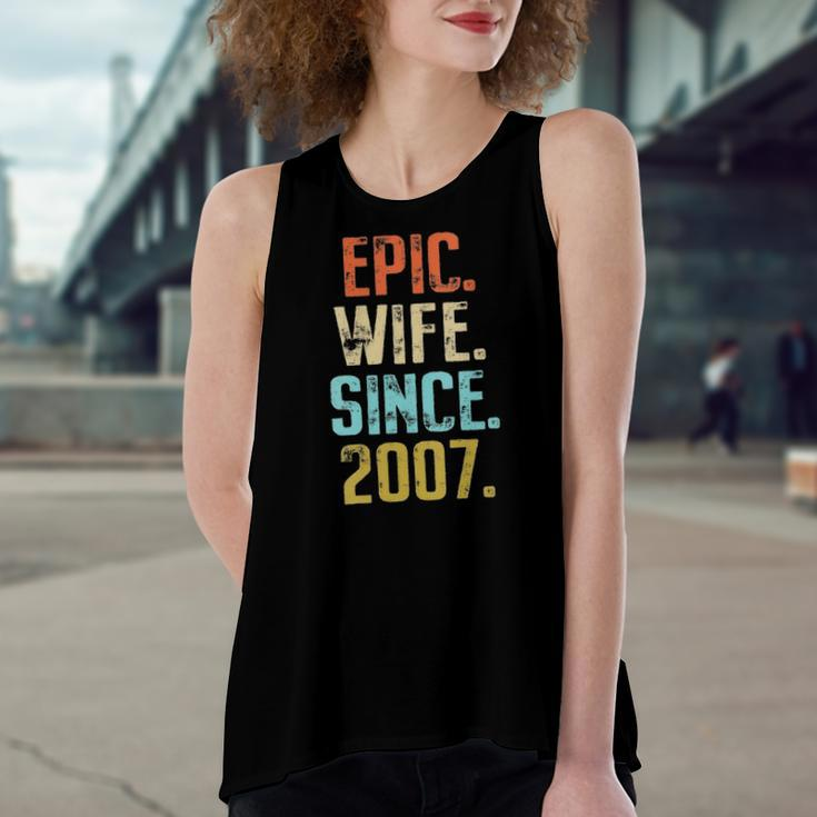 15Th Wedding Anniversary For Her Best Epic Wife Since 2007 Married Couples Women's Loose Tank Top