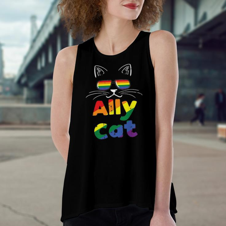 Ally Cat Pride Month Straight Ally Gay Lgbtq Lgbt Women's Loose Tank Top