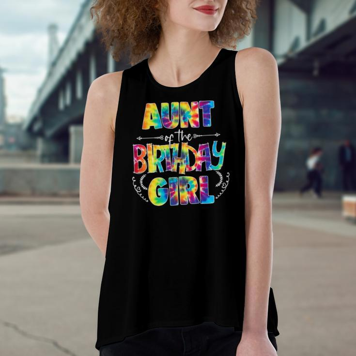 Aunt Of The Birthday Girl Matching Tie Dye Women's Loose Tank Top