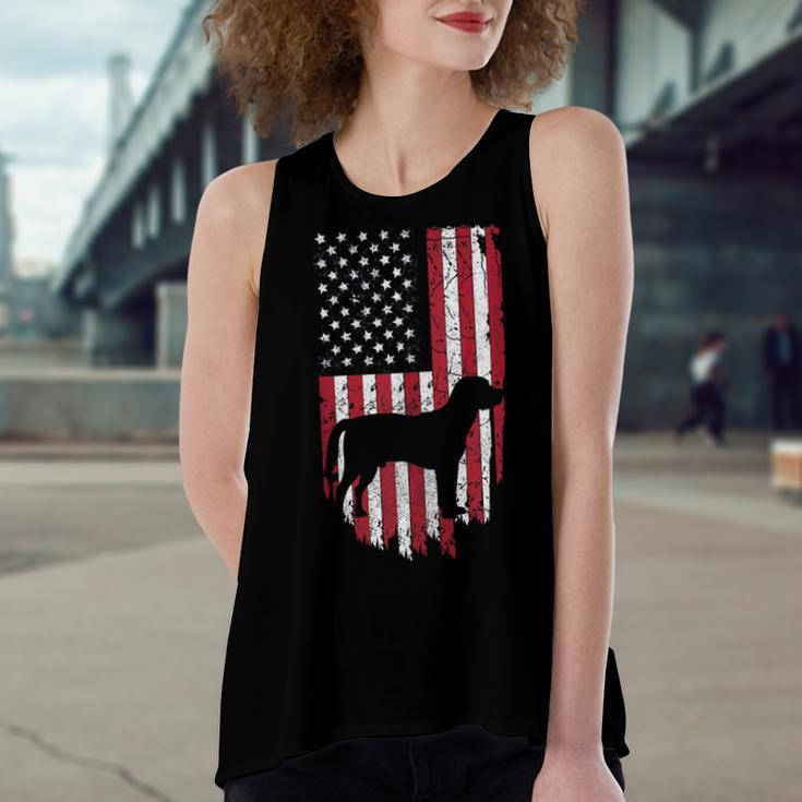 Beagle Dog Mom & Dad Usa 4Th Of July Usa Patriotic Women's Loose Fit Open Back Split Tank Top