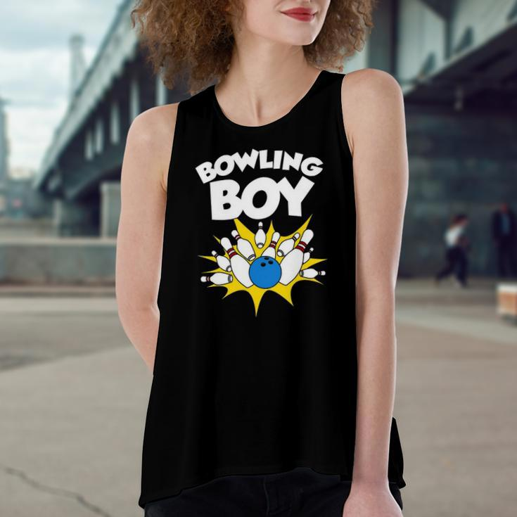 Bowling For Cool Bowler Boys Birthday Party Women's Loose Tank Top