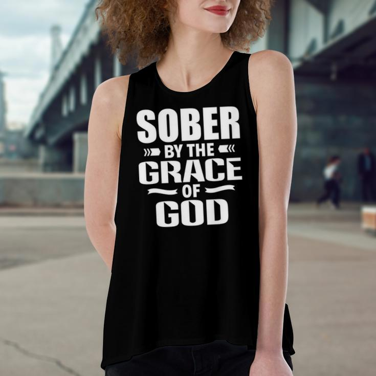 Christian Jesus Religious Saying Sober By The Grace Of God Women's Loose Tank Top