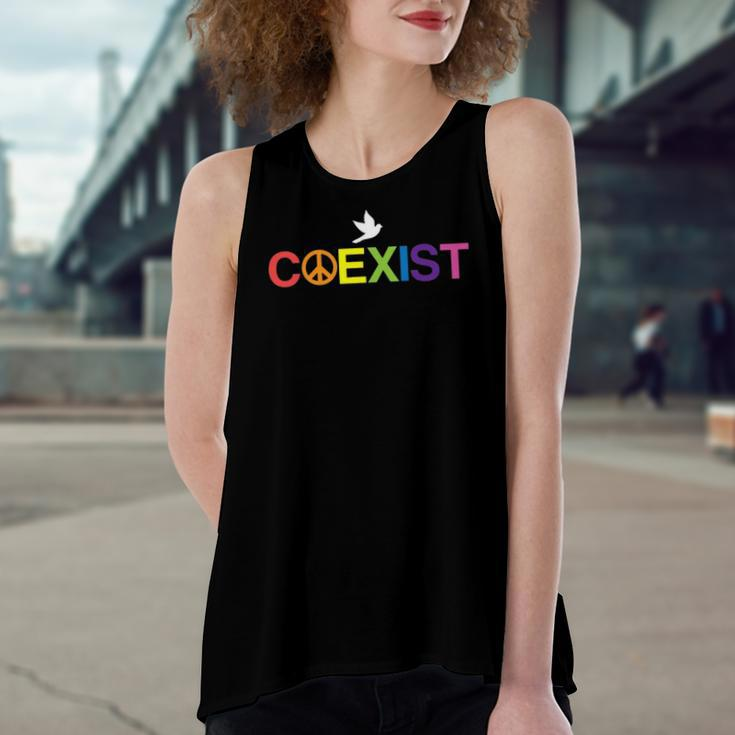 Coexist Equality Dove Freedom Lgbt Pride Rainbow Women's Loose Tank Top