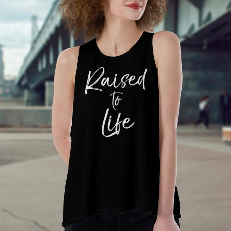 Cute Christian Baptism For New Believers Raised To Life Women's Loose Tank Top