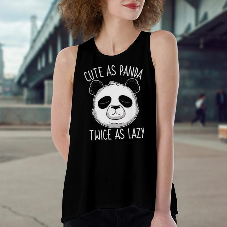 Cute As Panda Twice As Lazy Bear Lovers Activists Women's Loose Tank Top