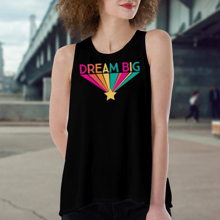 Dream Big Graphic Slogan Rainbow Girls Women's Loose Tank Top
