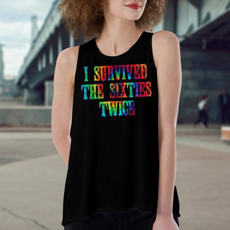 Funny Vintage I Survived The Sixties Twice Birthday V17 Women's Loose Fit Open Back Split Tank Top