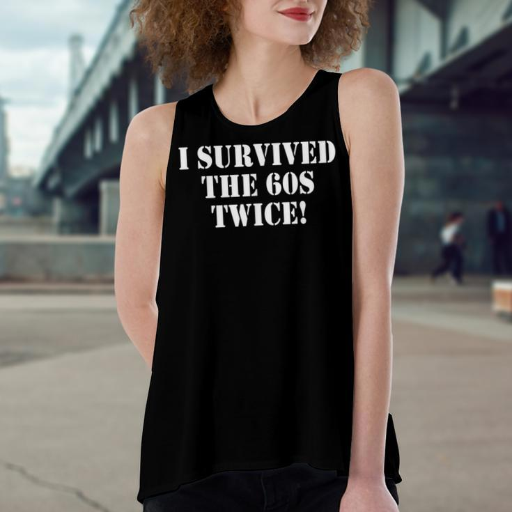 I Survived The Sixties Twice - Birthday Women's Loose Fit Open Back Split Tank Top