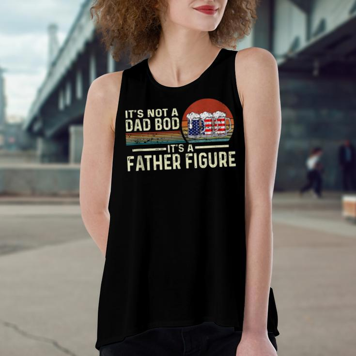 Its Not A Dad Bod Its A Father Figure Beer - 4Th Of July Women's Loose Fit Open Back Split Tank Top