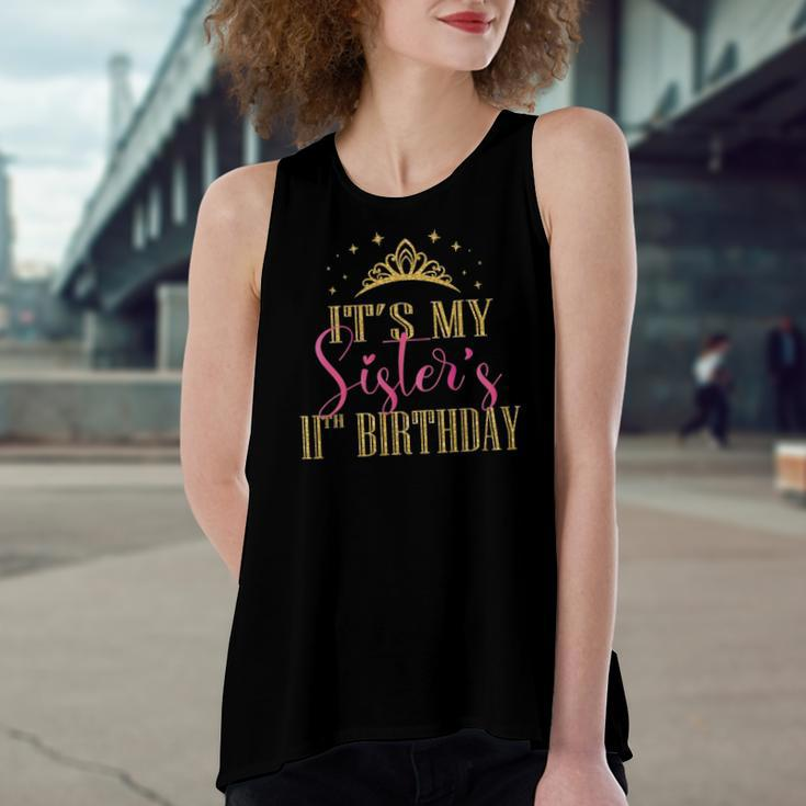 Its My Sisters 11Th Birthday Girls Party Matching Women's Loose Tank Top