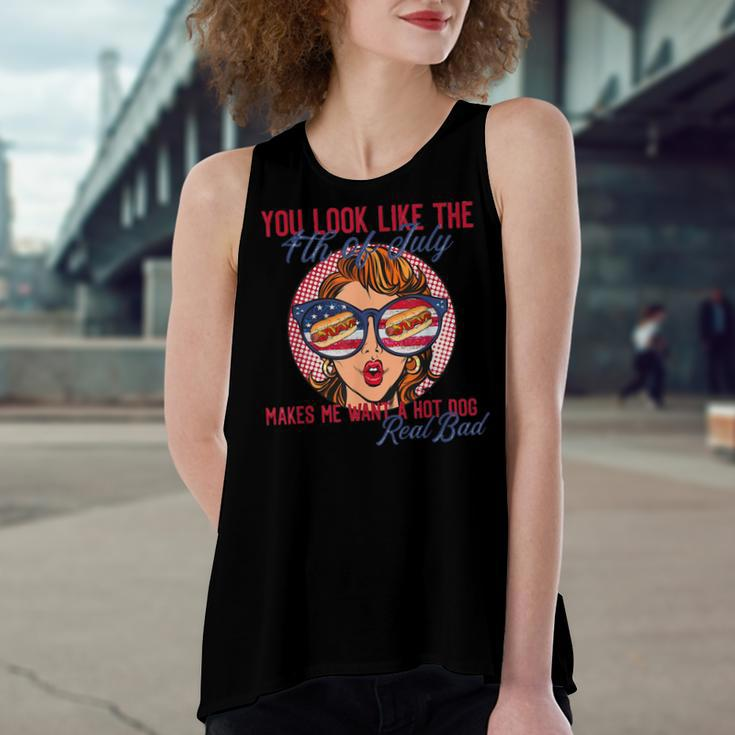 You Look Like The 4Th Of July Makes Me Want A Hot Dog Women's Loose Tank Top